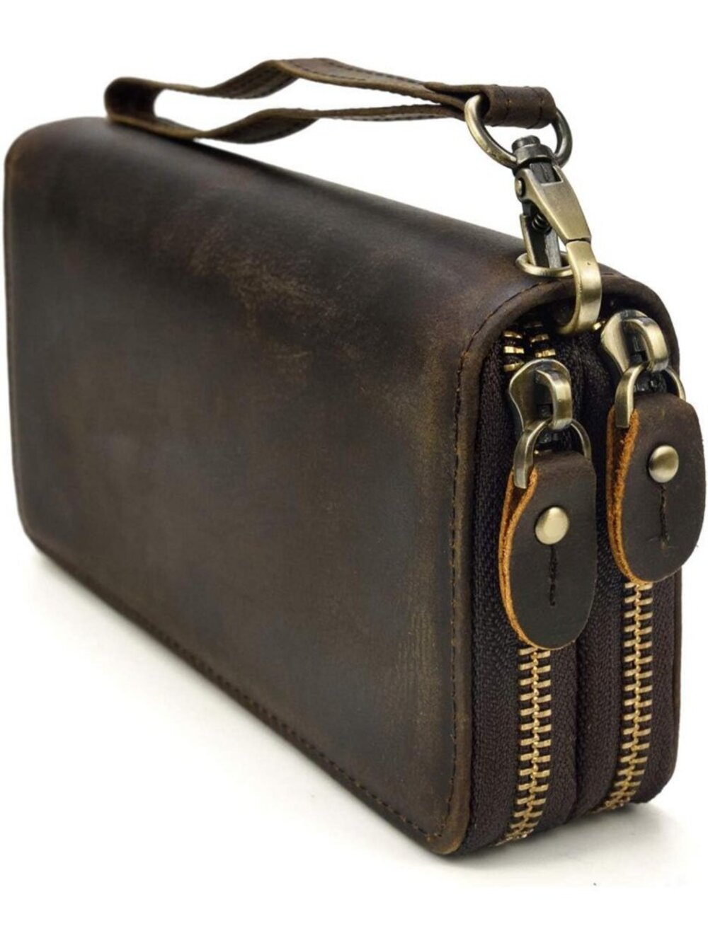 Stylish Genuine Leather Long Wallet for Men - Large Capacity Clutch & Card
